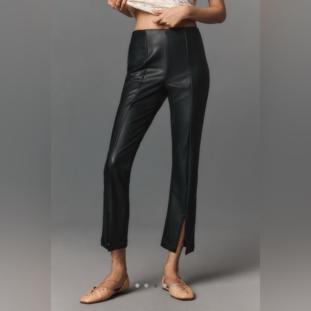NWT Maeve x Anthropologie Split-Front Faux Leather Pants | XS